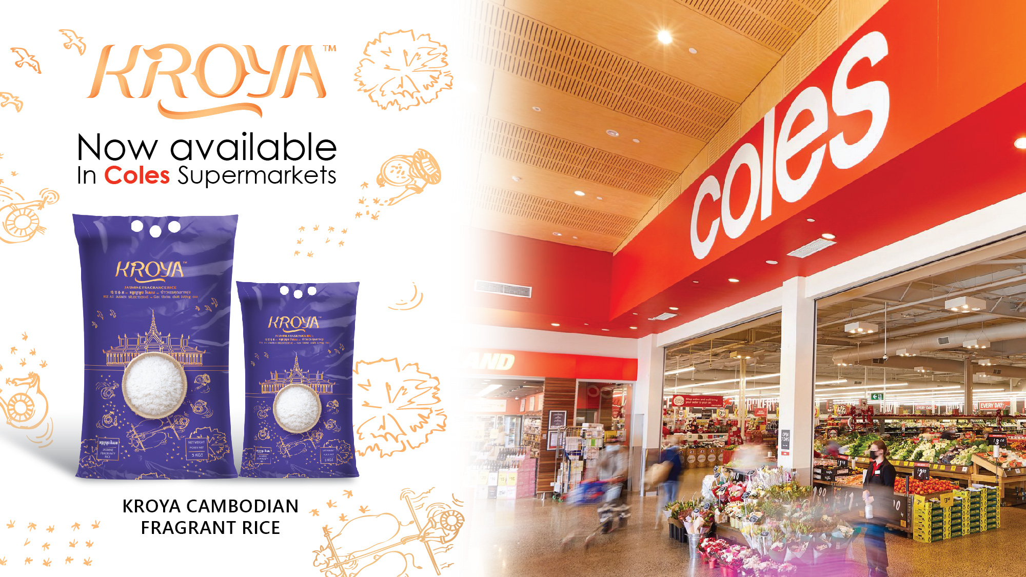 kroya rice hits coles stores australia